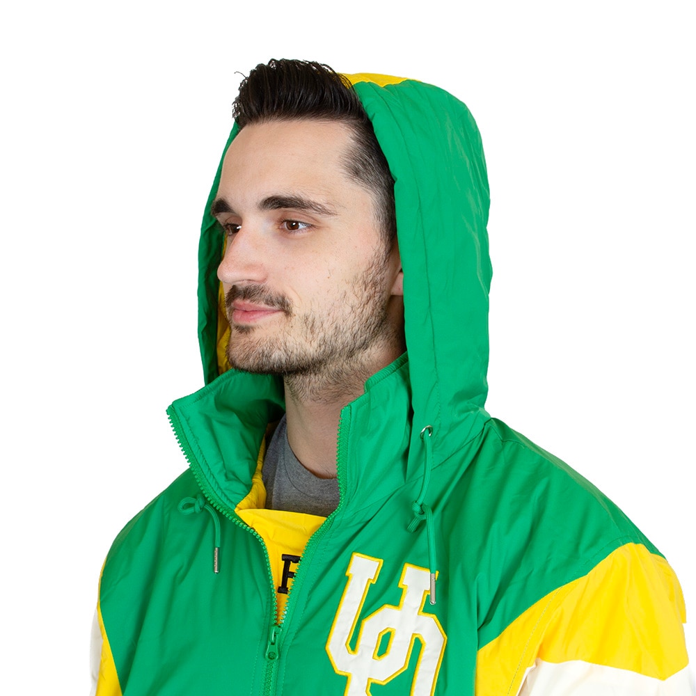 Interlocking UO, Green, Coat/Jacket, Polyester, Men, Portland Gear, Legacy, Anorak, 1/4-Zip, 986754